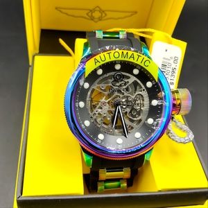 FIRM PRICE-New Invicta Iridescent Russian Driver automatic Men's Watch.
